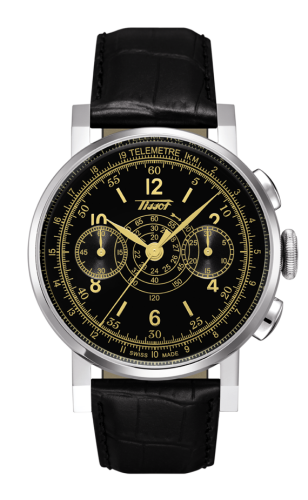 Tissot Heritage Chronograph Stainless Steel / Black / Strap